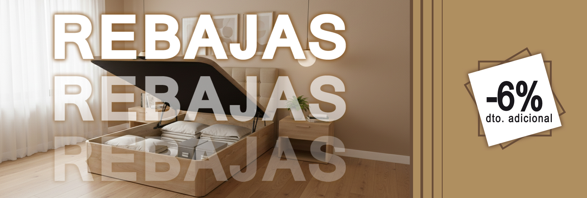 Rebajas de Enero en todos nuestros canapés Abatibles, Colchones, Ropa de Cama , Almohadas y Mueble Auxiliar.