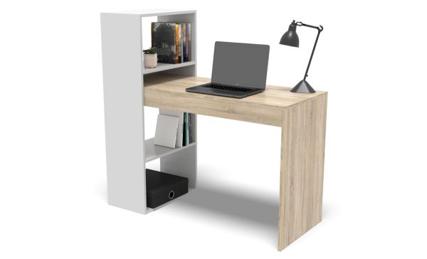 Escritorio con estantería de baldas